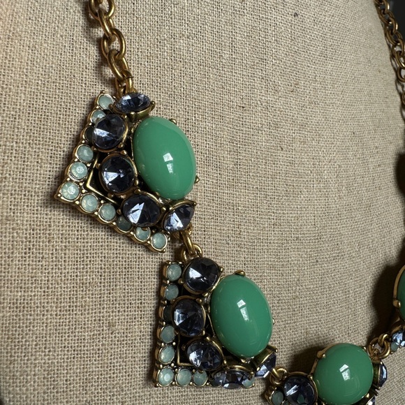 Stella & Dot Necklace and Earrings Set - Blue/Gold with Sparkle - Picture 2 of 7